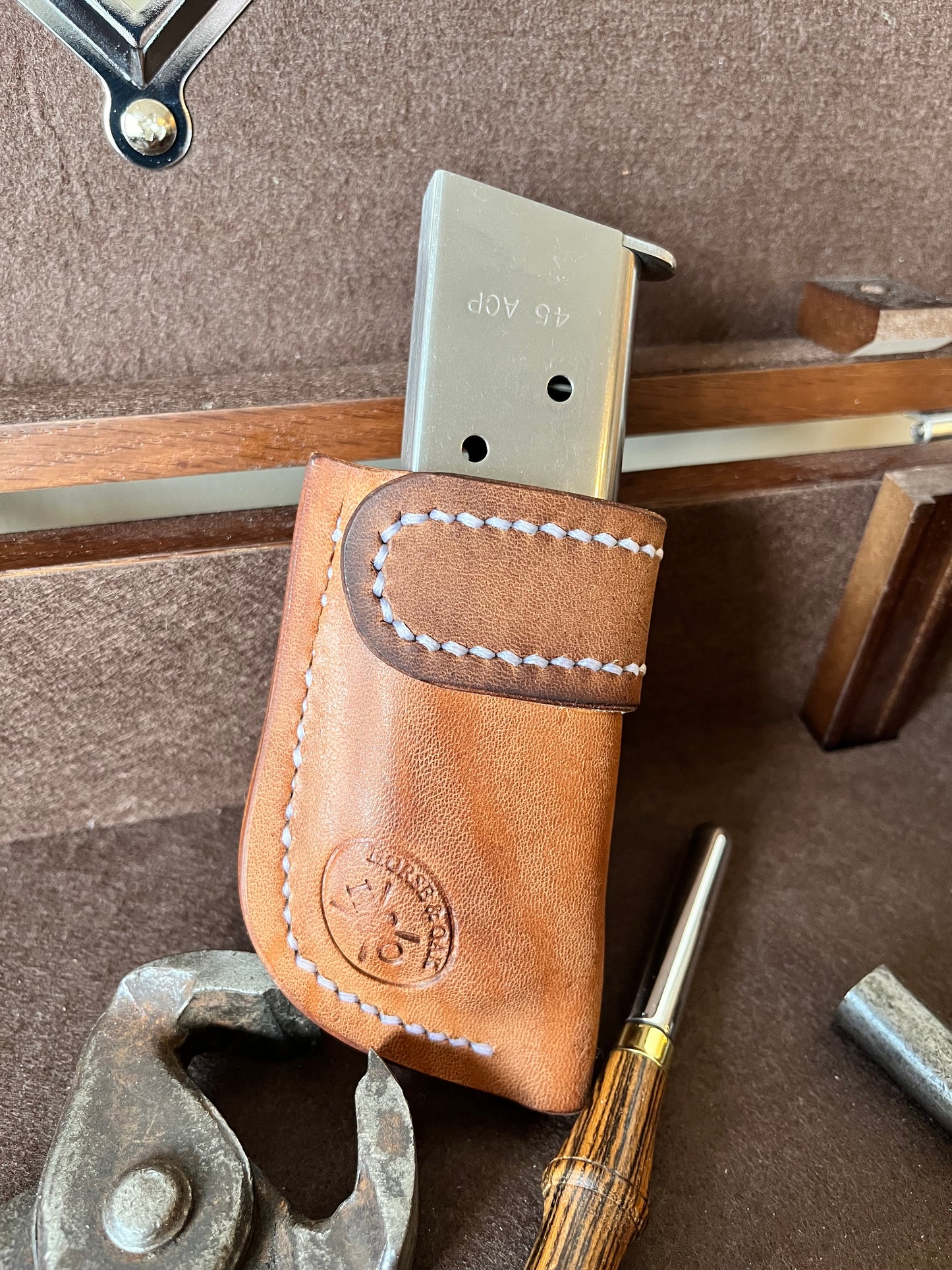 NEW Single Magazine IWB Pouch POLISHED BRASS