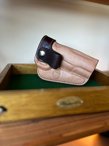 1911 Two-Tone Horsehide IWB Holster with Stainless Snap