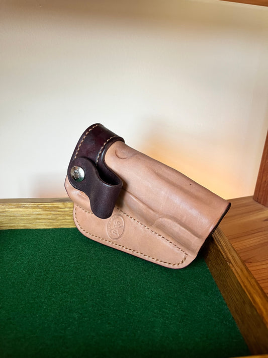 1911 Two-Tone Horsehide IWB Holster with Stainless Snap