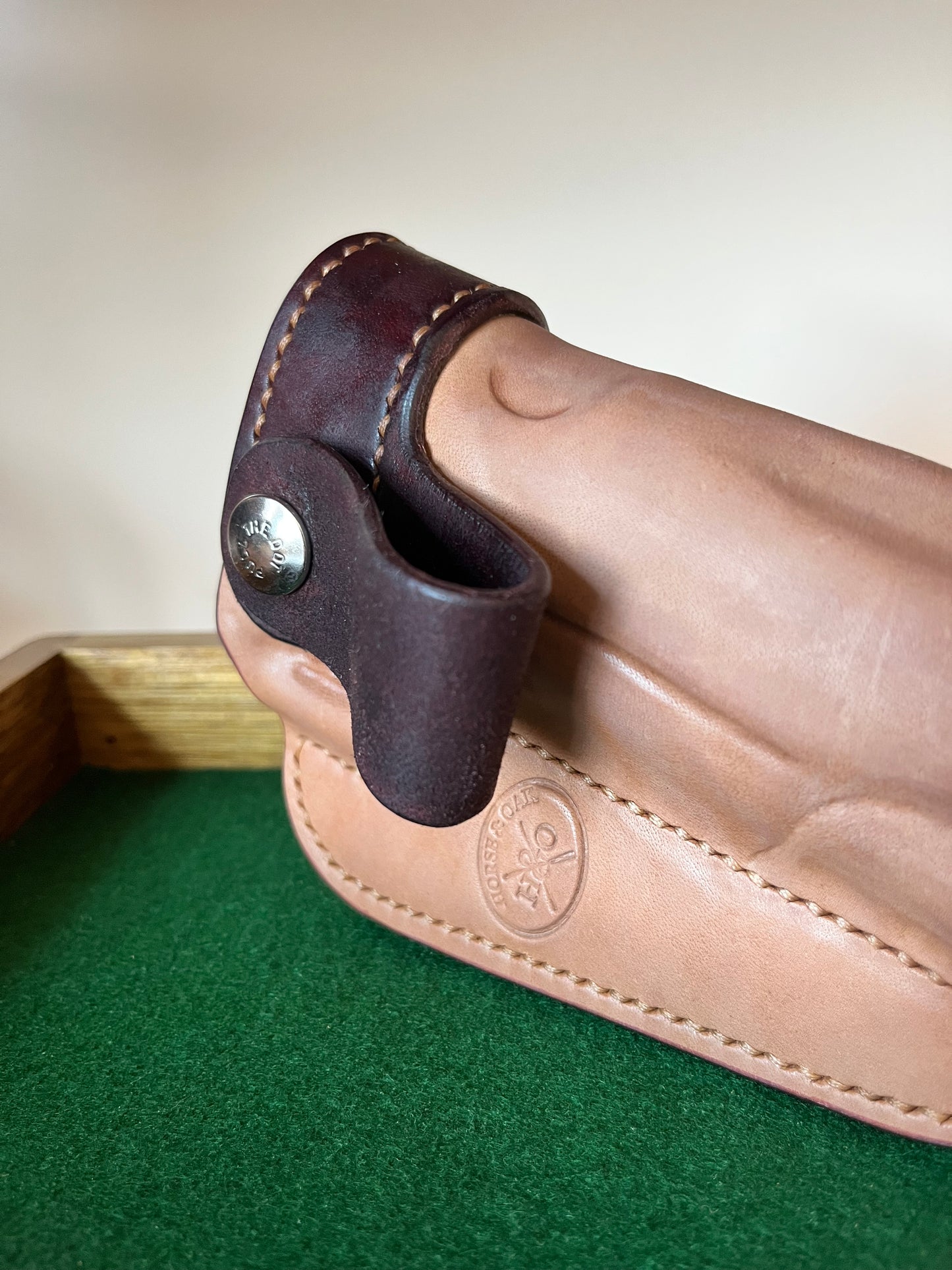 1911 Two-Tone Horsehide IWB Holster with Stainless Snap
